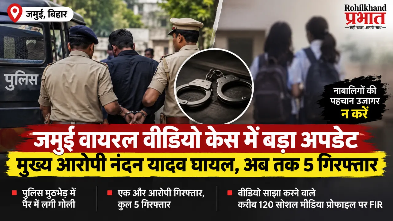 जमुई वायरल वीडियो मामले में पुलिस कार्रवाई का प्रतिनिधि दृश्य