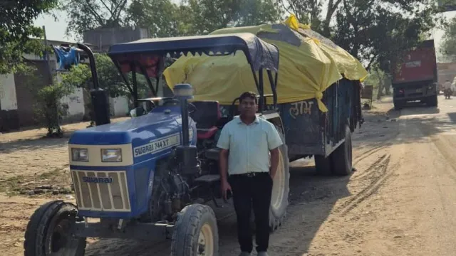 Badaun Kadarchowk ARTO action four tractors seized fine 3.40 lakh rupees